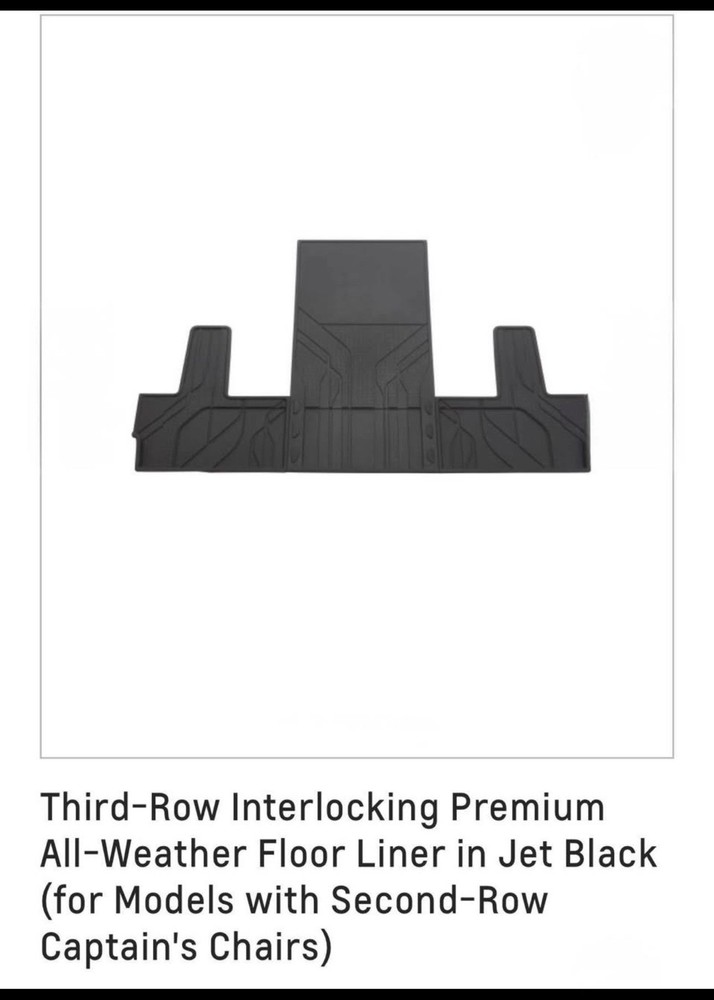 Third -Row Weather Floor Liner ￼