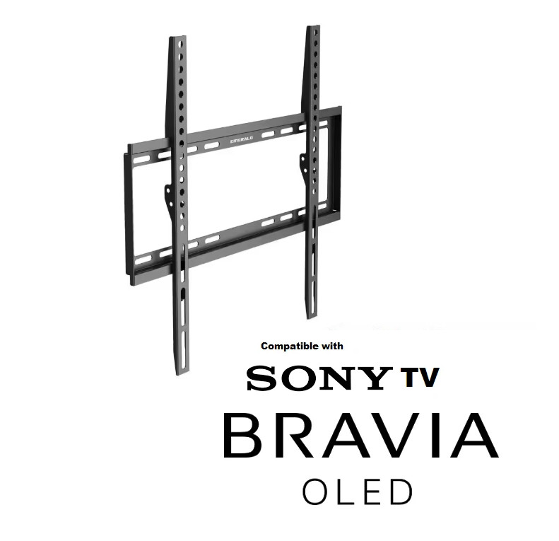 Slim Fixed Wall Mount Compatible with Sony Google OLED Smart TVs 43–65”