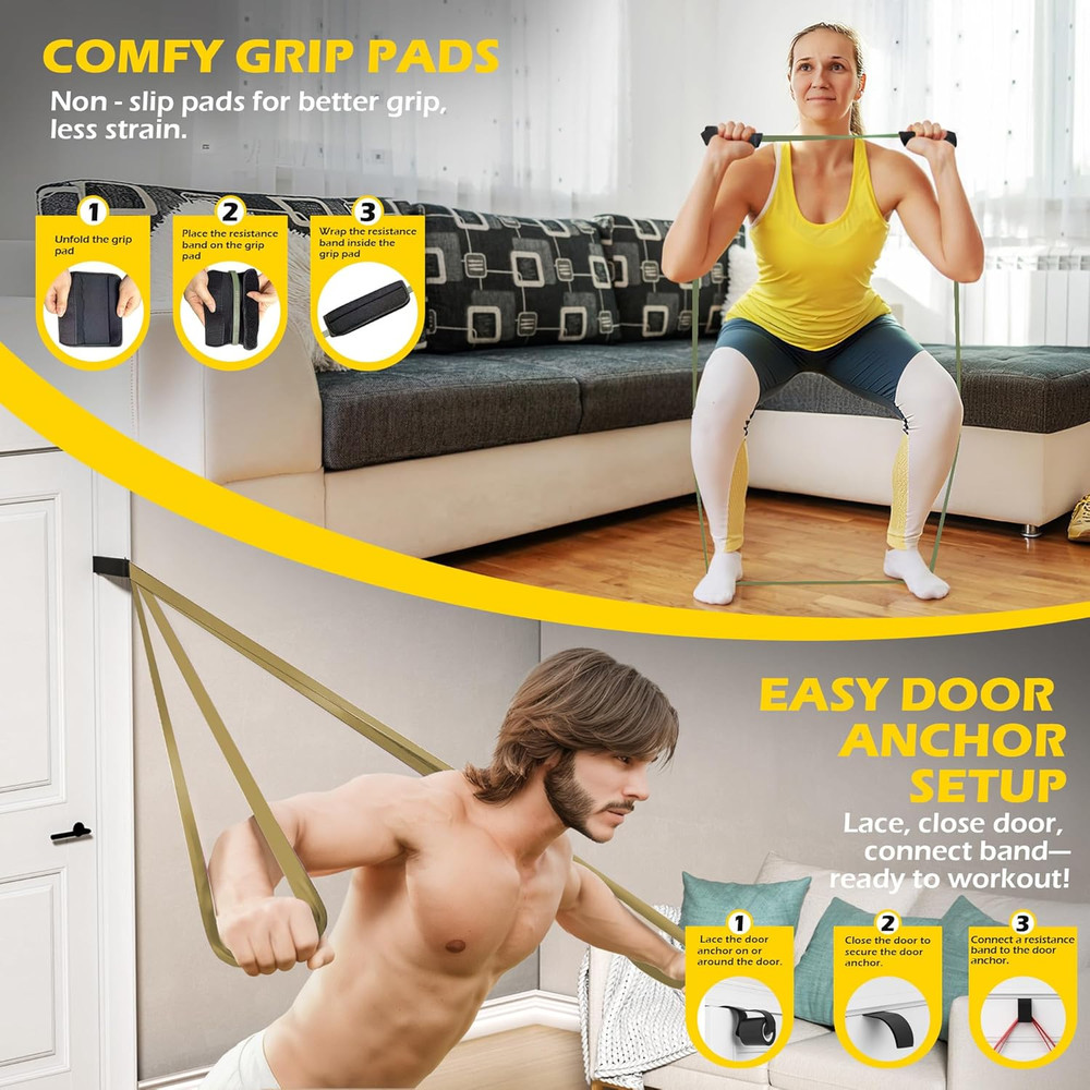 Pull up Bands, Resistance Bands Set for Pull-Up Assistance, Exercise Bands with