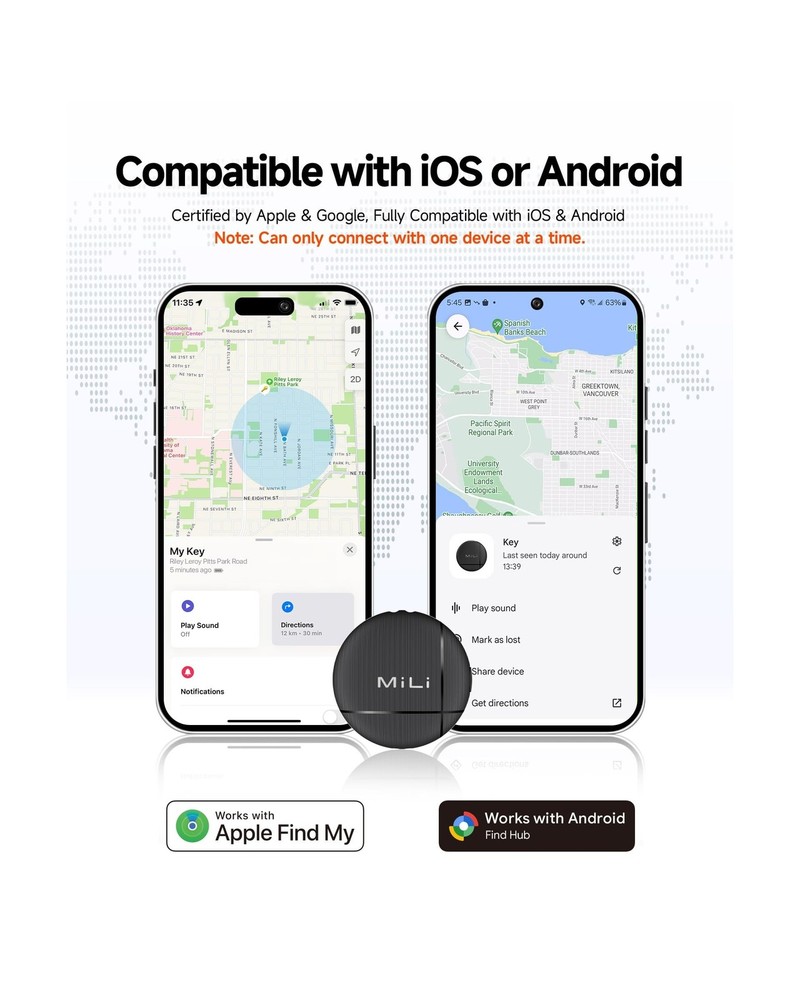 LiTag Duo - Tracker Tag for iOS and Android, Bluetooth Tracking Tag/Key Finde...