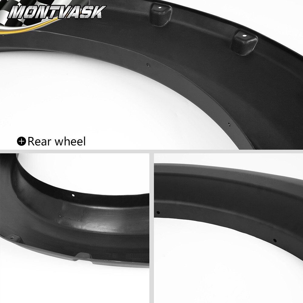 6pcs Pocket Rivet Style Fender Flares Black Fit For 2009-2014 F150 Offroad