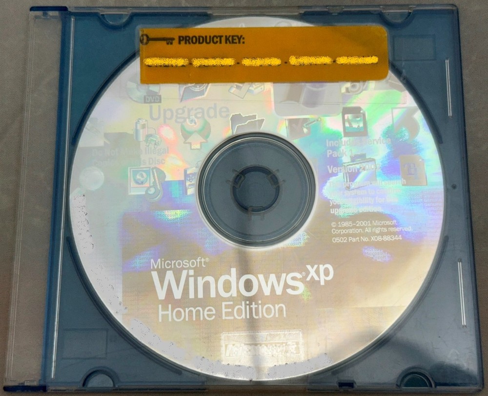 o'o'o . WINDOWS XP HOME Edition . Includes Service Pack 1 . Version 2002