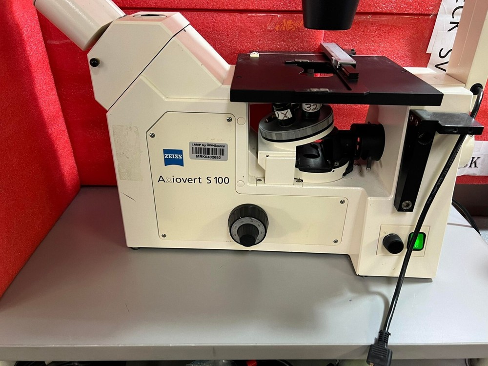 Zeiss Axiovert S100 Inverted Contrast Fluorescence Microscope with 2 Objectives