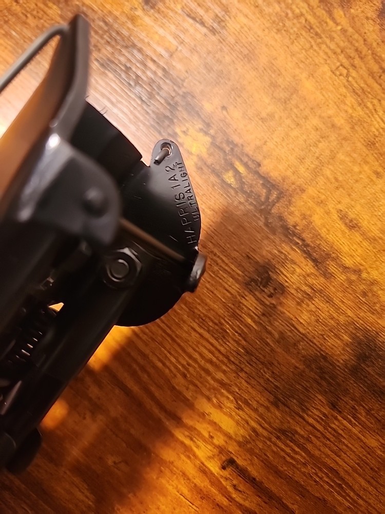 Harris 1A2 Ultralight Adjustable Leg Bipod 8"-12" (Missing Mounting Hardware)