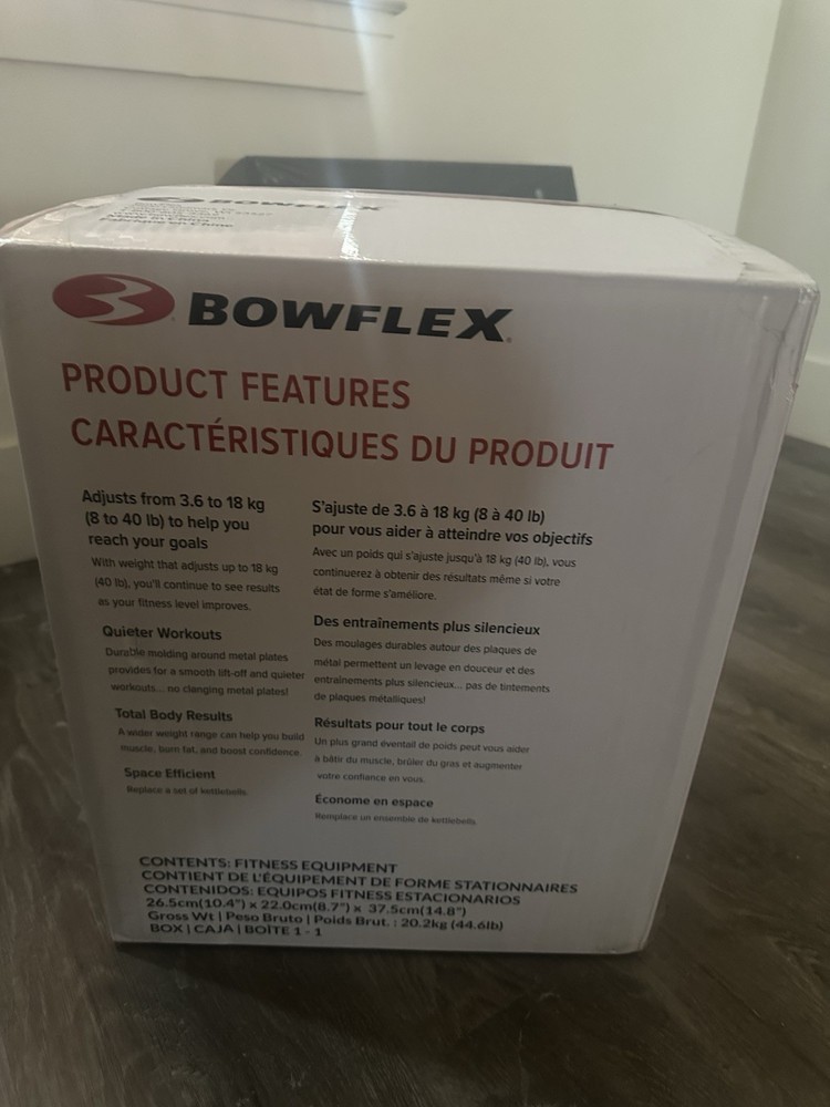 Bowflex SelectTech 840 Adjustable Kettlebell 8-40 lb Black Space Efficient