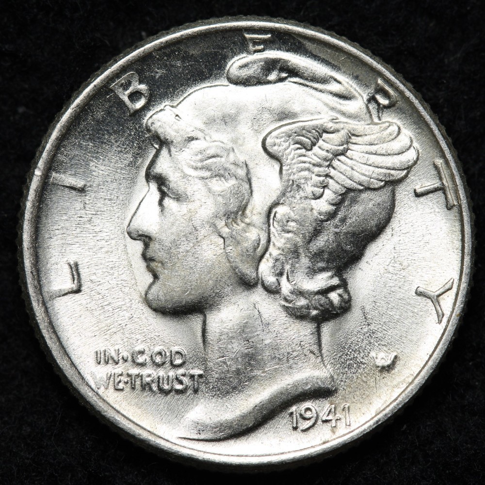 1941 Mercury Silver Dime GEM BU *UNCIRCULATED* MS E342 IRE
