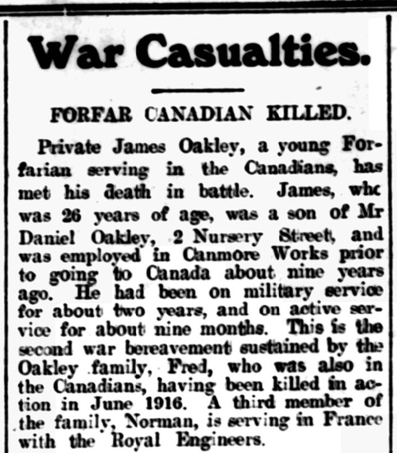 Brothers: 43rd CEF Canadians KIA 1918 Medal Pair Memorial Cross RE Forfar Angus
