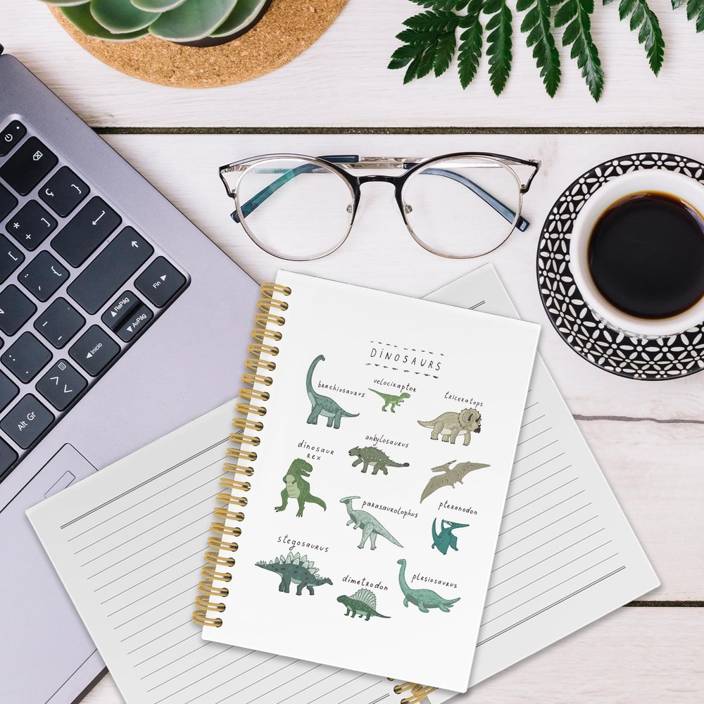 XPH Dinosaurs Species Spiral Notebook, Cute Learning Journaling Notebooks...