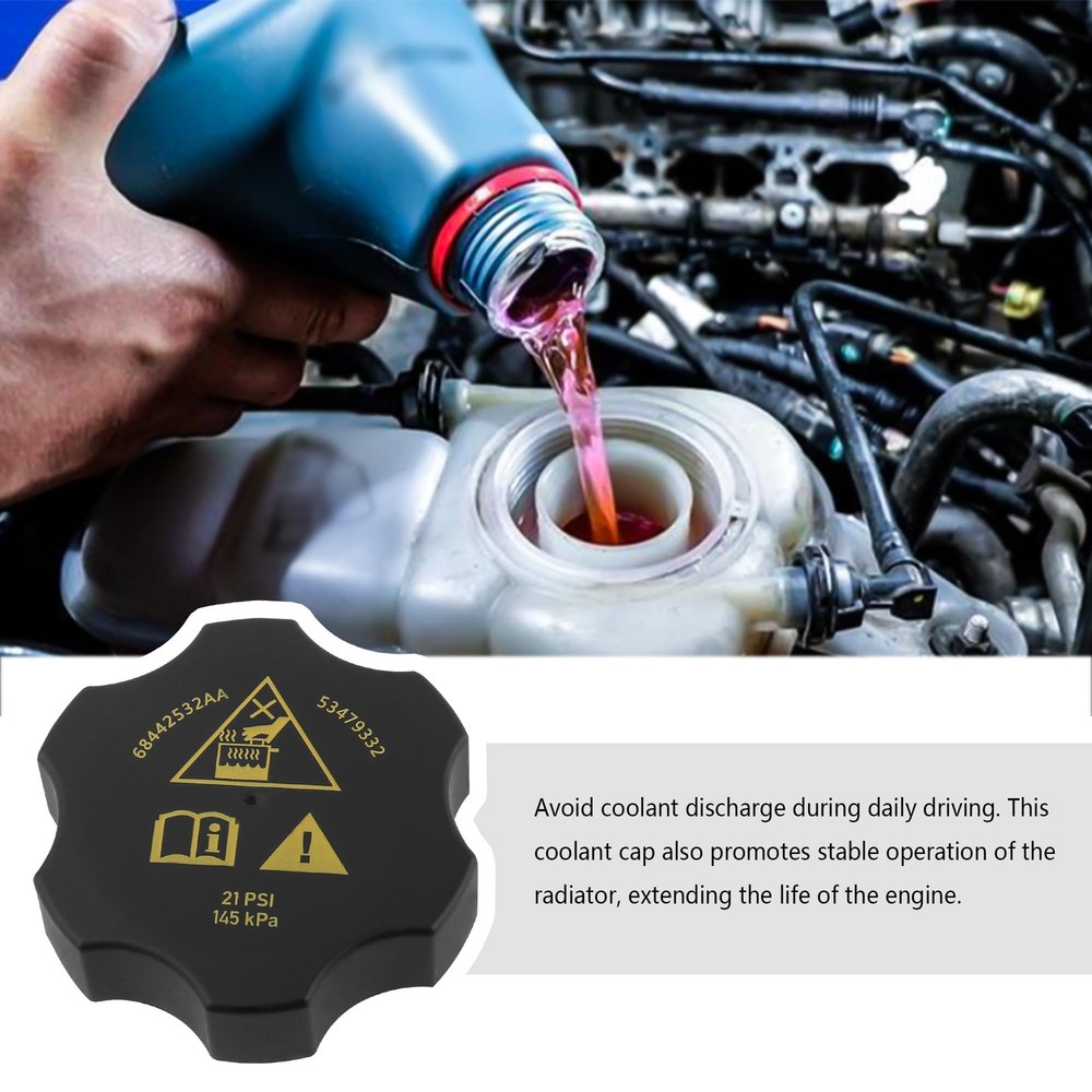 Car Radiator Cap Replacement 2.60*2.60*1.50 inch, Black