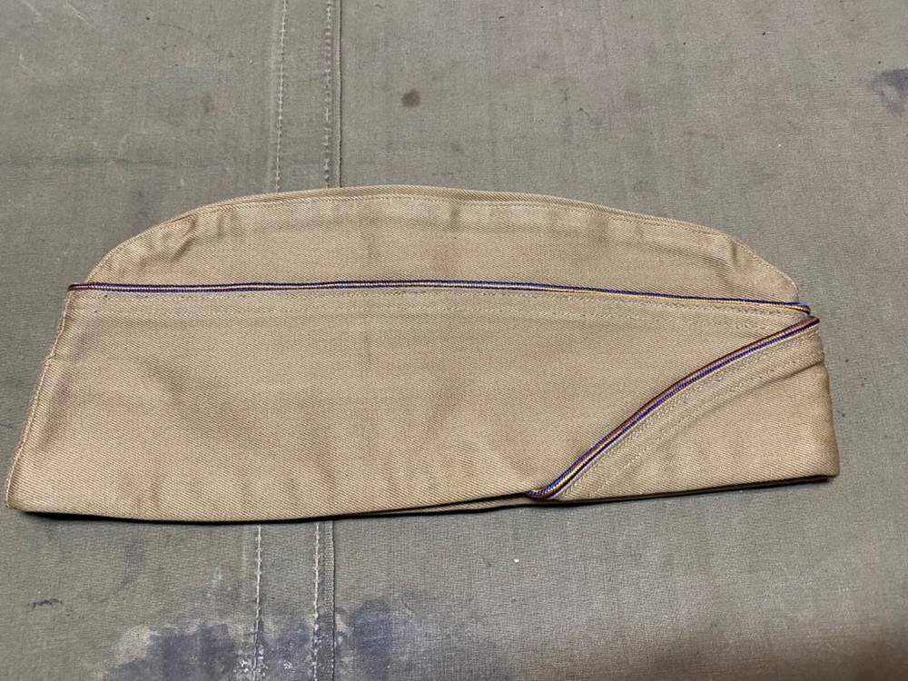 ORIGINAL WWII US ARMY AIR FORCE CORP KHAKI OVERSEAS CAP-MEDIUM
