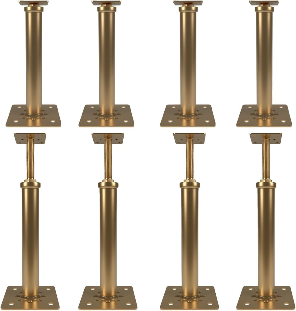 8 PCS Adjustable Floor Jacks, 11"-16" Height, 4 Ton Capacity, Galvanized