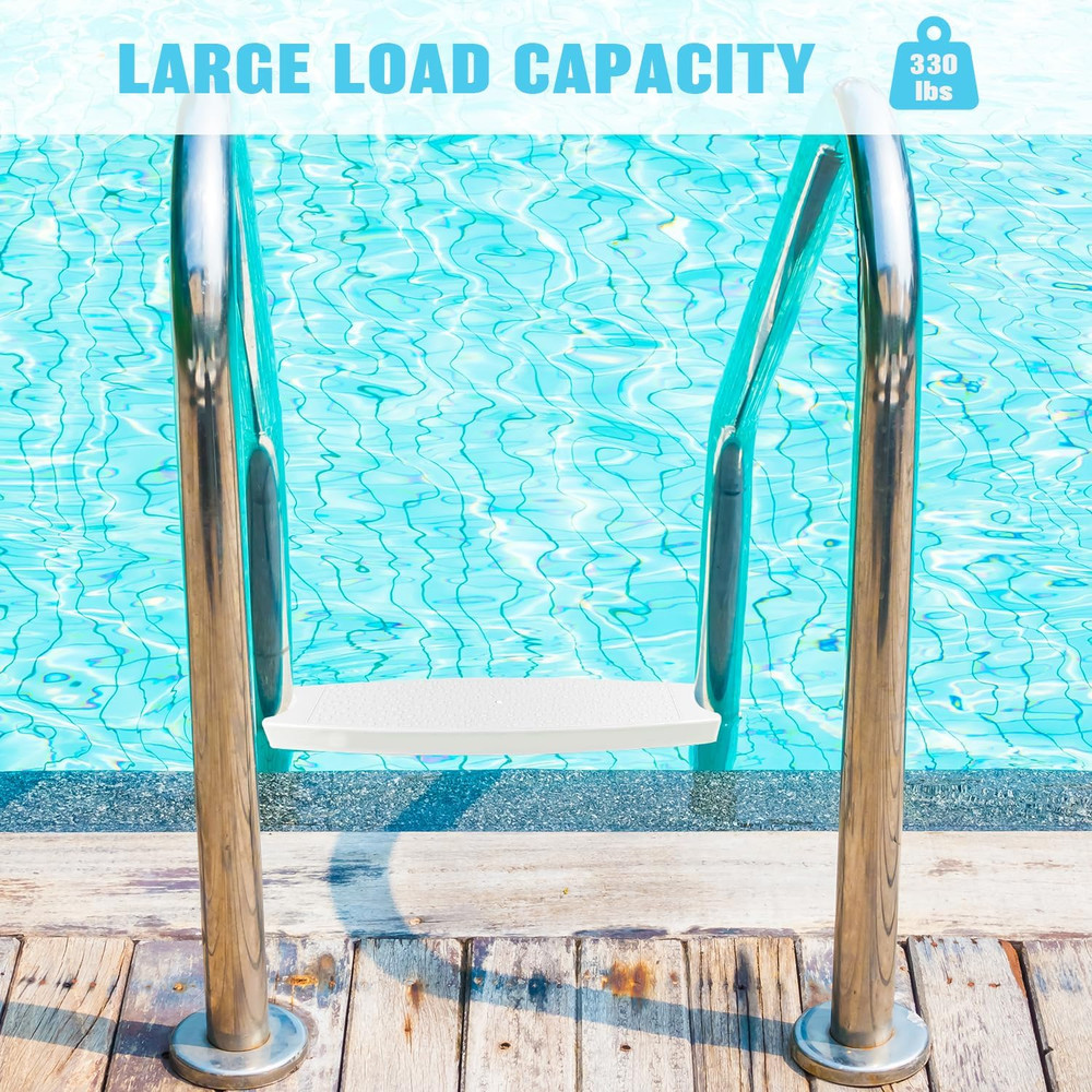 3 Pack Pool Ladder Steps Replacement,18" Universal Heavy Duty Pool Ladder Steps,