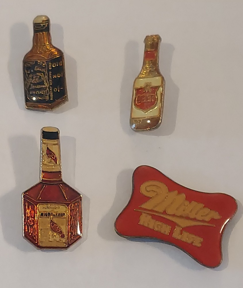 (8) Vintage Liquor Hat Pins