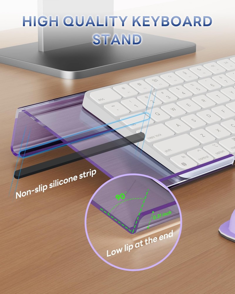 Computer Keyboard Stand for Desktop, Keyboard Wrist Rest Holder Stand for Eas...