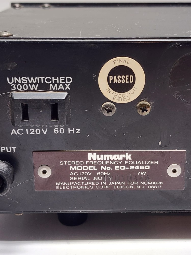 NUMARK EQ 2450 Sterio Frequency Equalizer