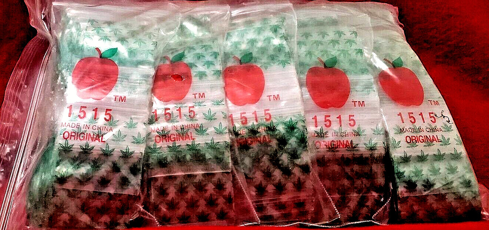1515 Mini Ziplock Baggies 2000 [ GREEN LEAF]