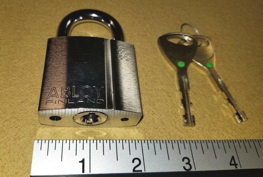 Abloy PL330 Pl 330 model padlock with 2 working keys - New