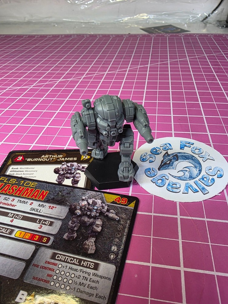 BattleTech Flashman Mech -- Black Remnant Command Lance + Cards