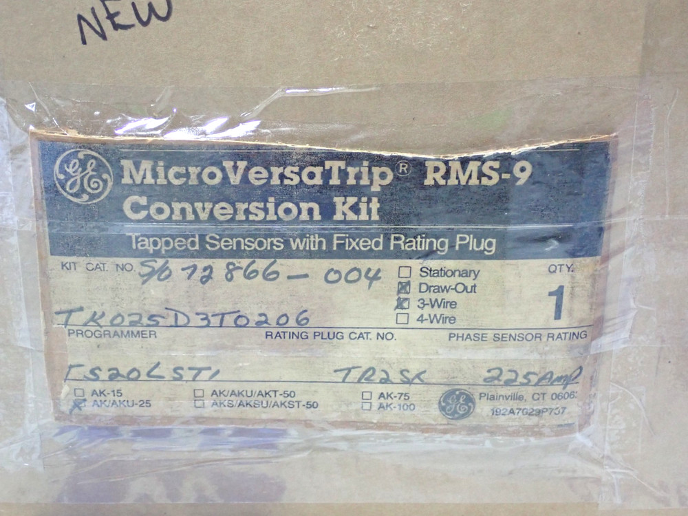 New GE TS20LST1 MicroVersaTrip RMS-9 Programmer With TK025D3T0206 Conversion Kit