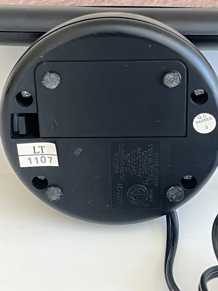 Litech Digital Black Alarm Clock E185 – Large Red Display – Tested & Works