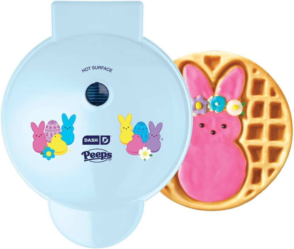 PEEPS® X  Waffle Maker - Bunny Waffle Maker for Easter Breakfast - Easy Release,