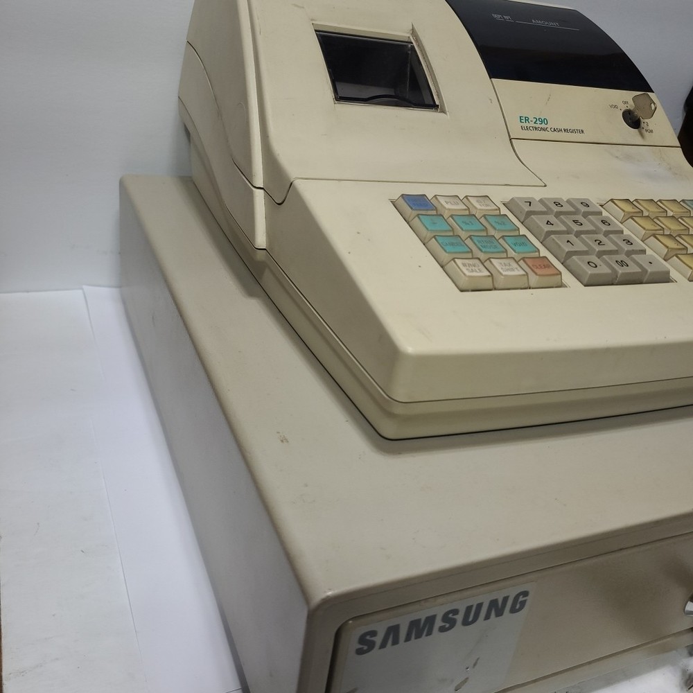 SAMSUNG Sam4s ER-290 Cash Register - Powers on - E1 Error Code - USED