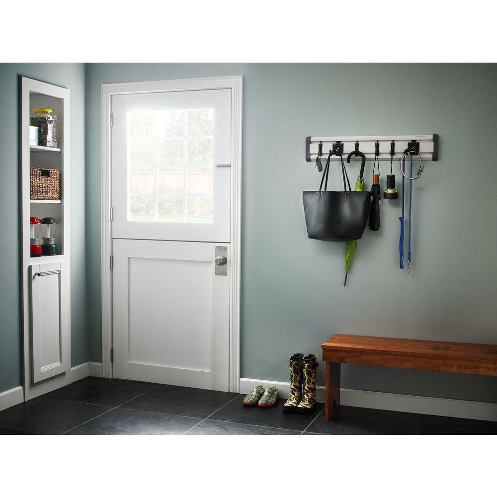 Gladiator Gear Track Garage Wall Storage Kit Heavy-Duty 6- Vinyl Tip Hooks