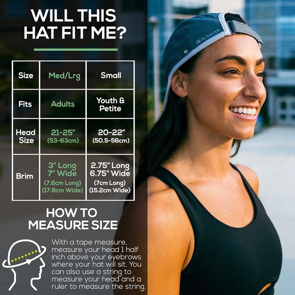 SAAKA Featherlight Sports Hat. Lightweight, Quick Drying. Medium, Graphite