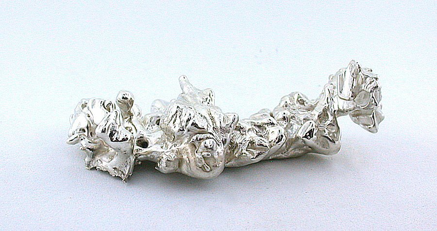 92.09 Grams 3.24 Ounce 2 2/3 x 1 2/5 Inch Casted Solid Silver Nugget EBS9056