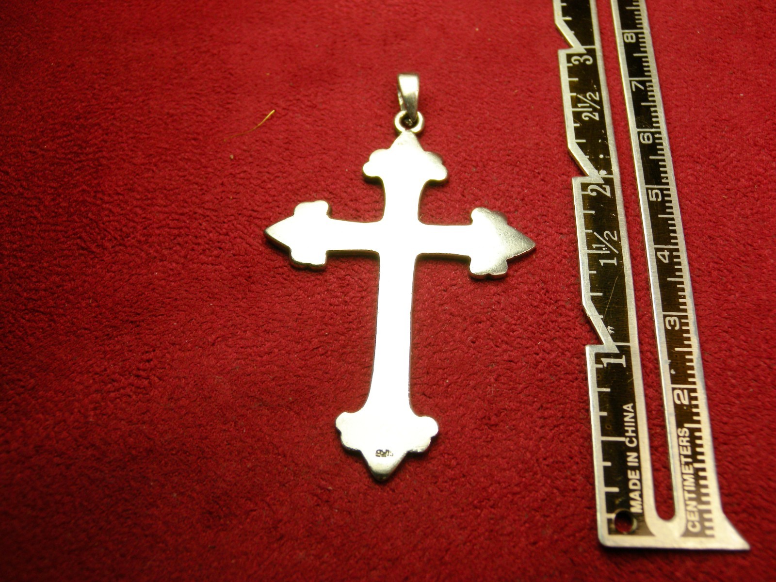 BERTHA’S VINTAGE VATICAN PILGRIMAGE STERLING SILVER HALLMARKED CRUCIFIX CROSS