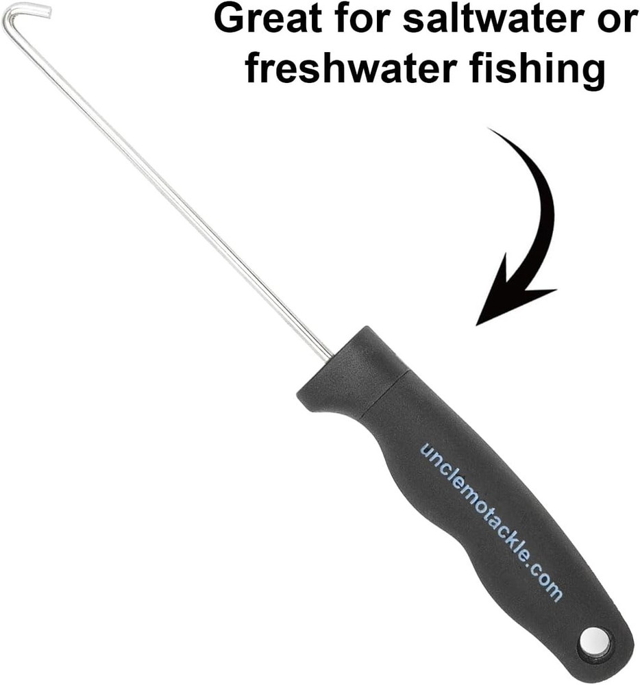 UMT - Durable Hookout, Fish De-Hooker, 10" Hook Remover 3 Pack, Silver/Black