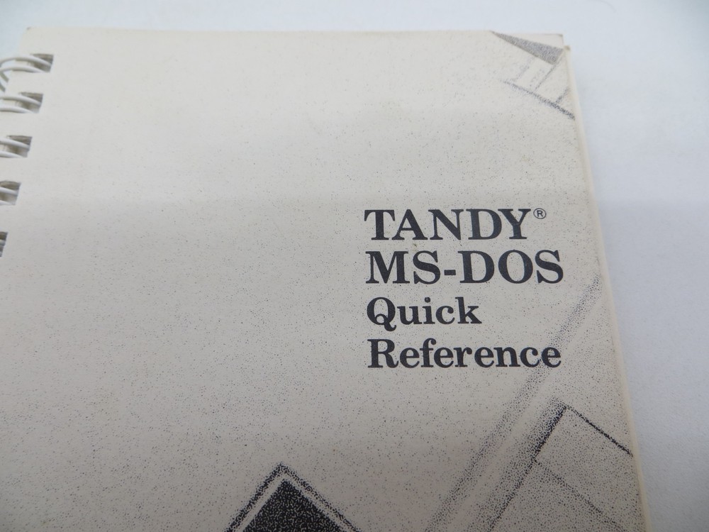 TANDY MS-DOS Quick Reference vintage 1987 computer book reference