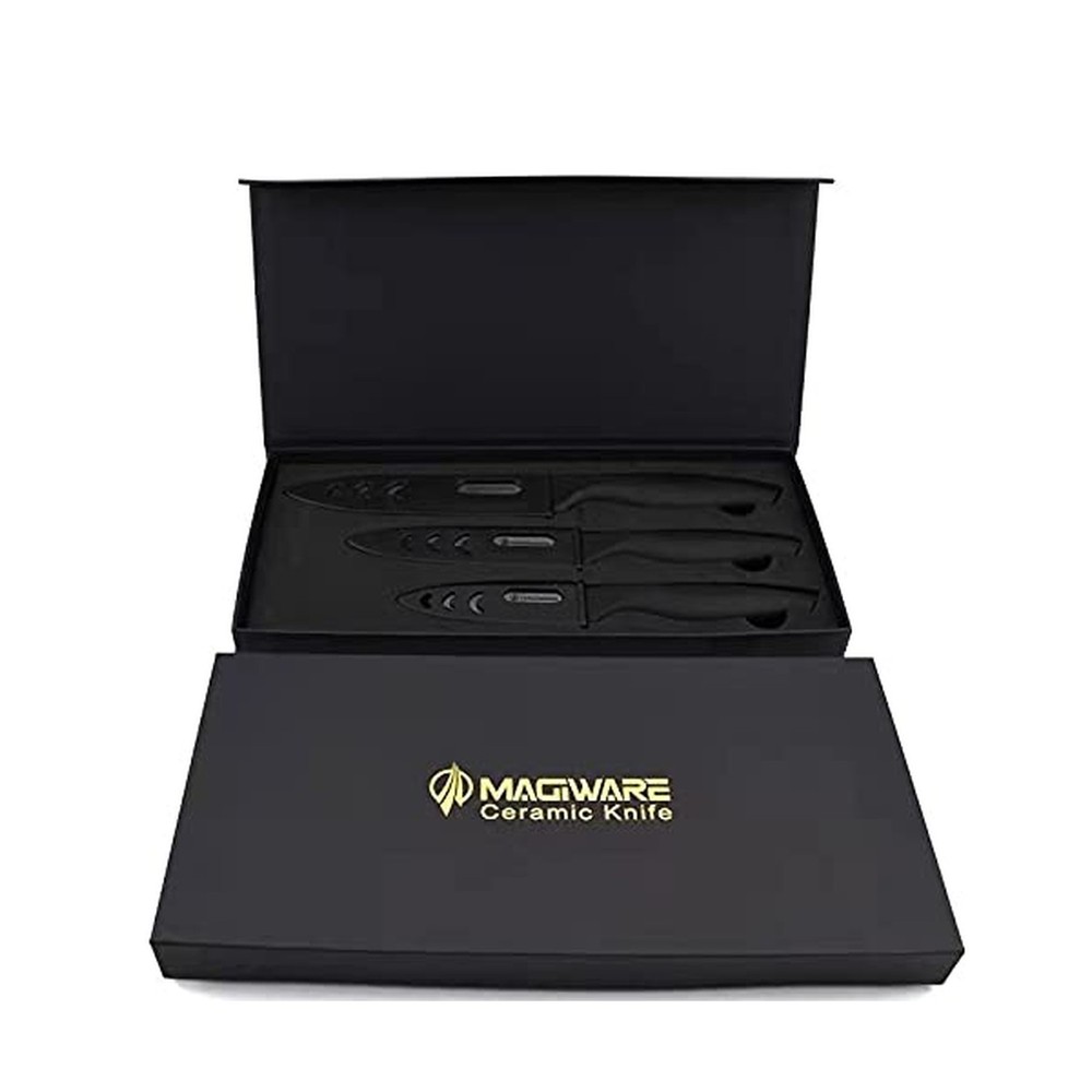 6-Piece Paring Knife Set with Sheaths-Ceramic Blade Sharp Rust Proo... Fast Ship