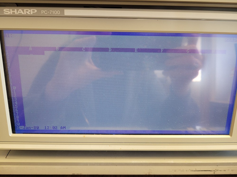 VINTAGE SHARP PC-7100 Personal Computer RARE MS DOS PC Works Great