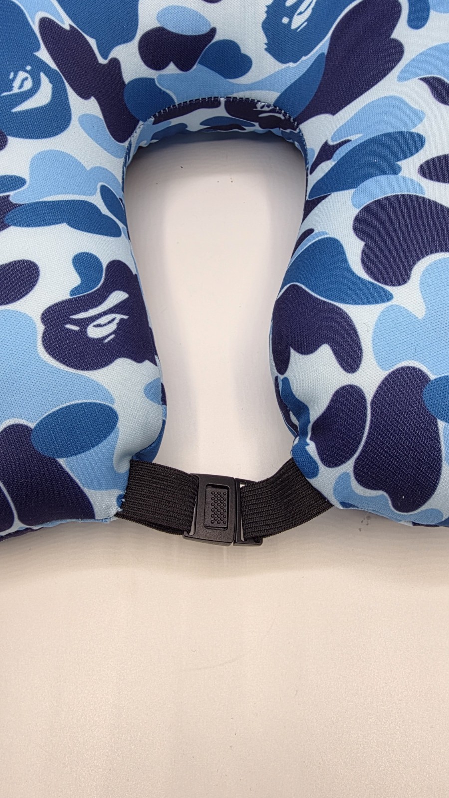 A Bathing Ape BAPE Travel Pillow Blue Camo Authentic USED
