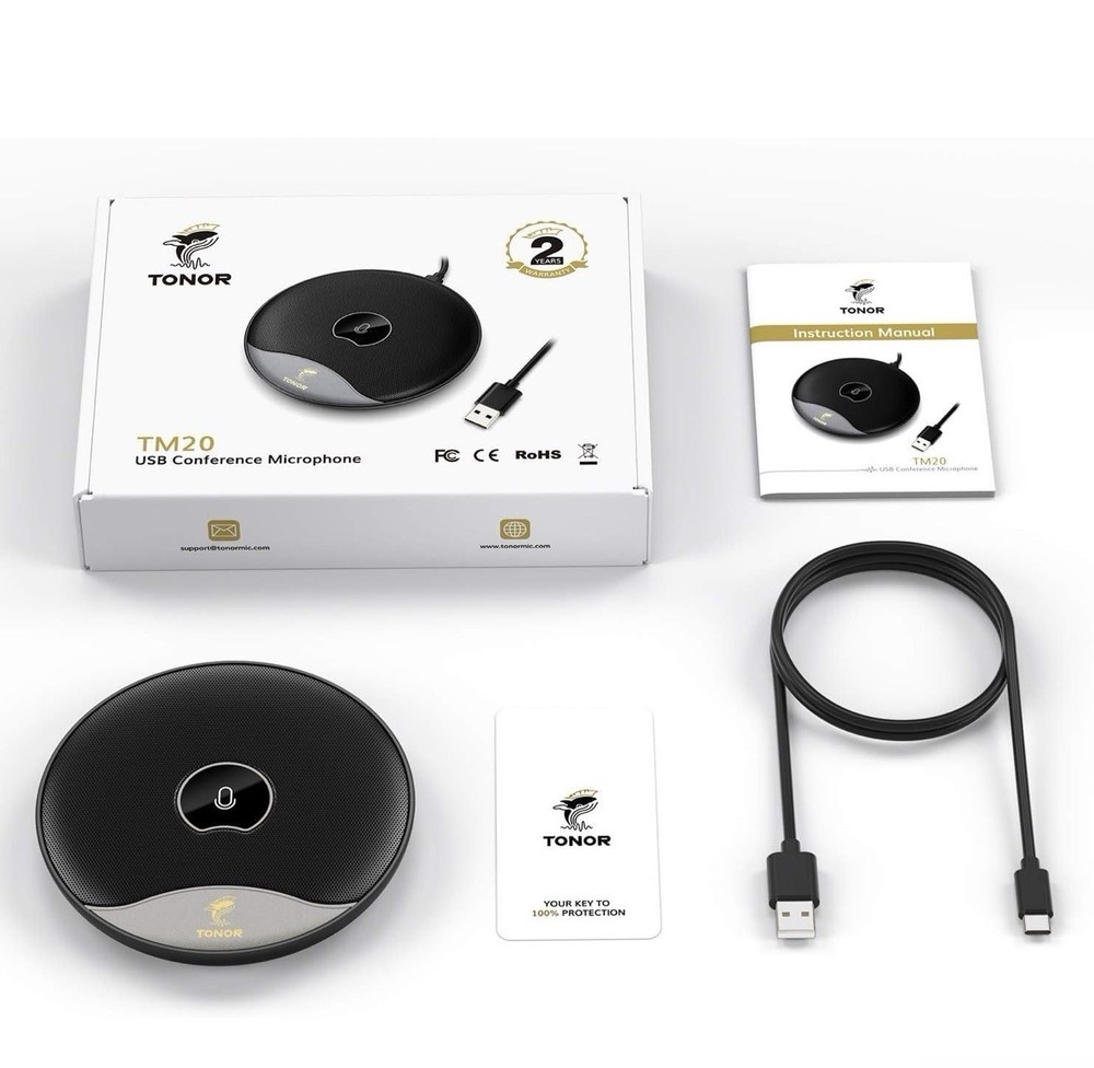 TONOR USB Conference Microphone, 360° Omnidirectional PC Computer Condenser Mic