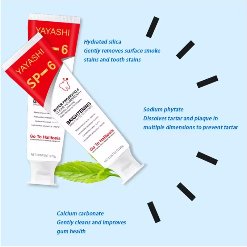 2 Pack SP-6 Probiotic Whitening Toothpaste Bright White 120g - Quick Ship! Sp 6
