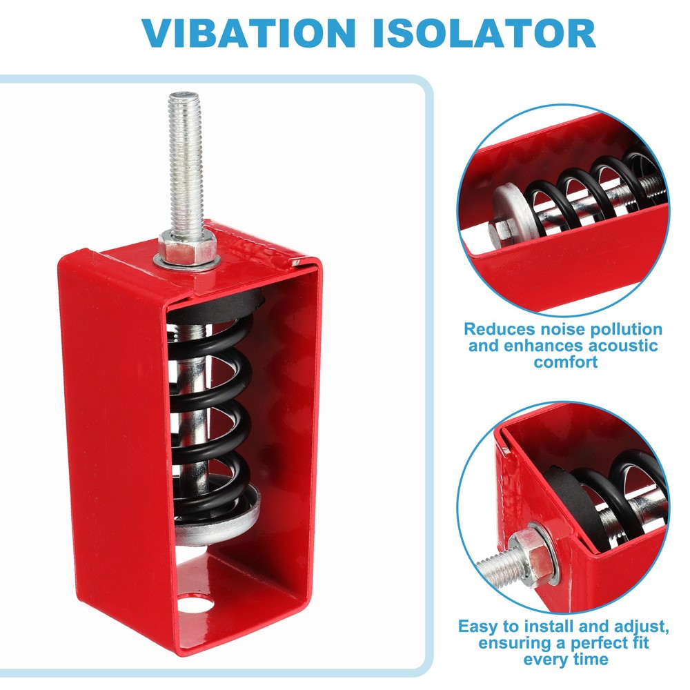 4 Pcs Ceiling Spring Vibration Isolator Hangers 265lb Red (XHS)