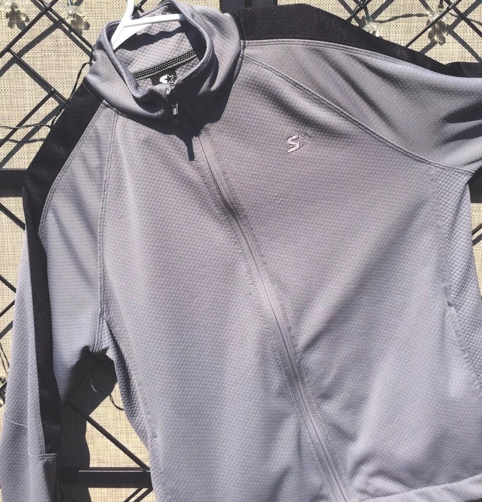 Starter Jacket Men's Polyester 1/4 Zip Athletic Wear Medium 38/40