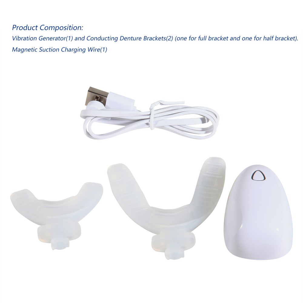 Dent Orthodontic Accelerator Teeth Massager Vibrator & 2 Brackets Tool Kit bw