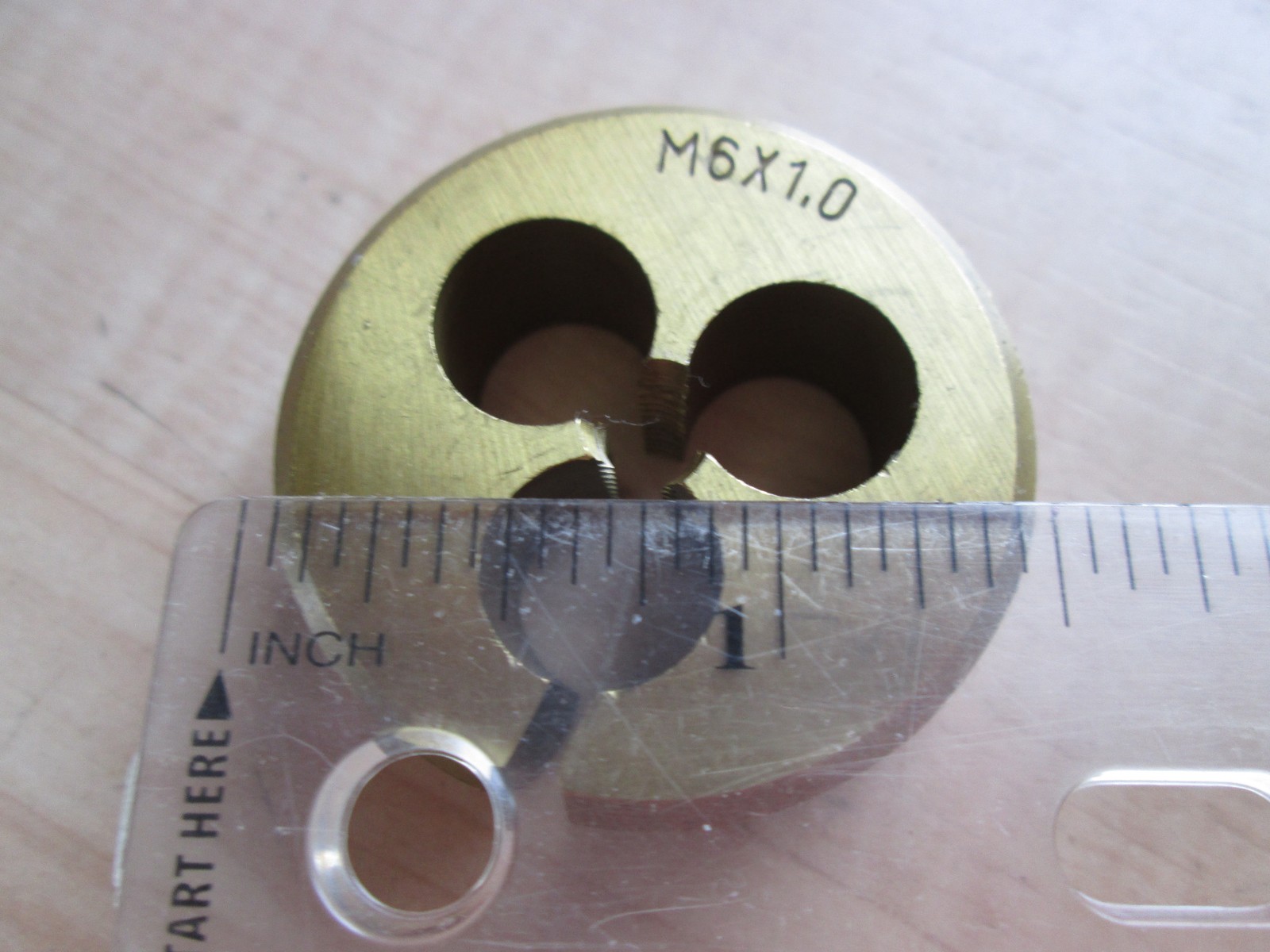 NEW M6 M6x1.0 Metric Die 1.5" Titanium Nitride Coated HSS Steel Slotted #T16BA