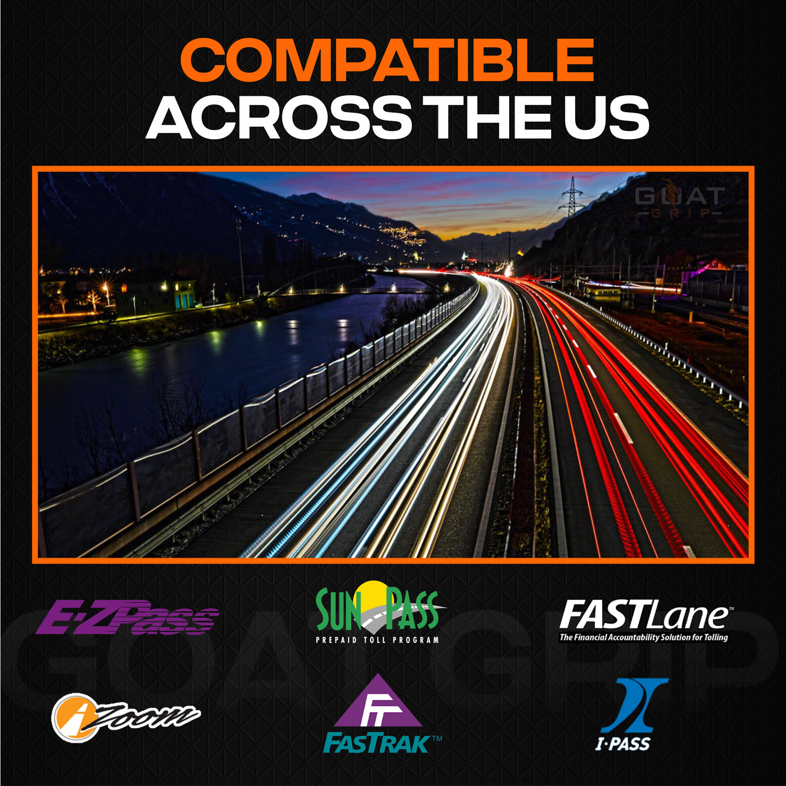 EZ Pass/IPass/FasTrak/SunPass Windshield Strips with Mounting Adhesive Stick 4pk