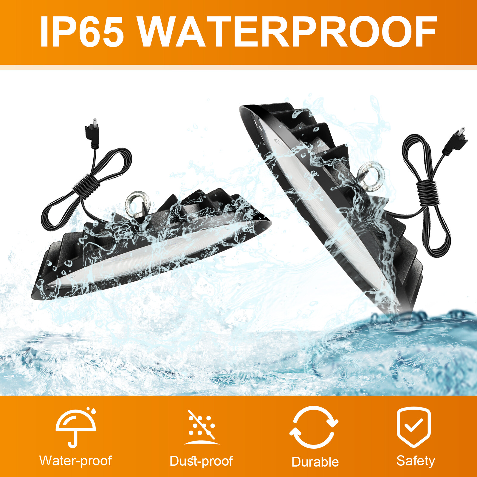 8 Pack 200W UFO Led High Bay Light Commercial Industrial Warehouse Shop Lights