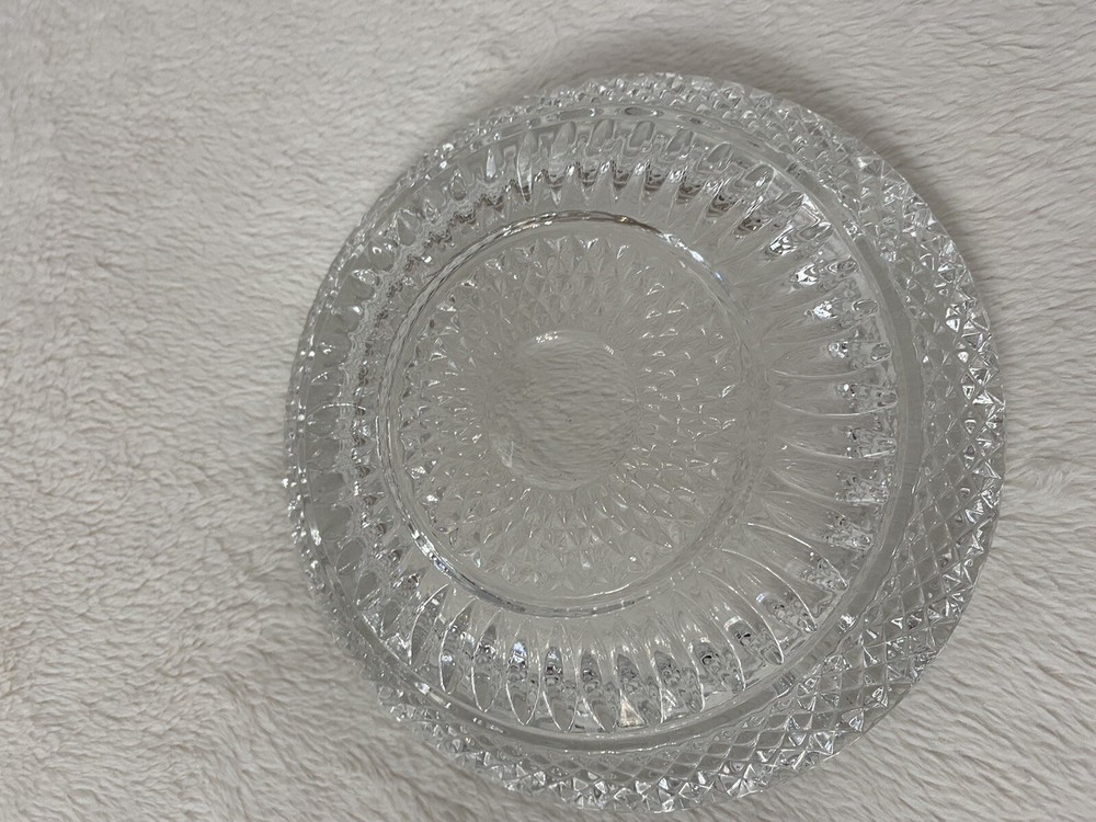 crystal glass vintage ashtray