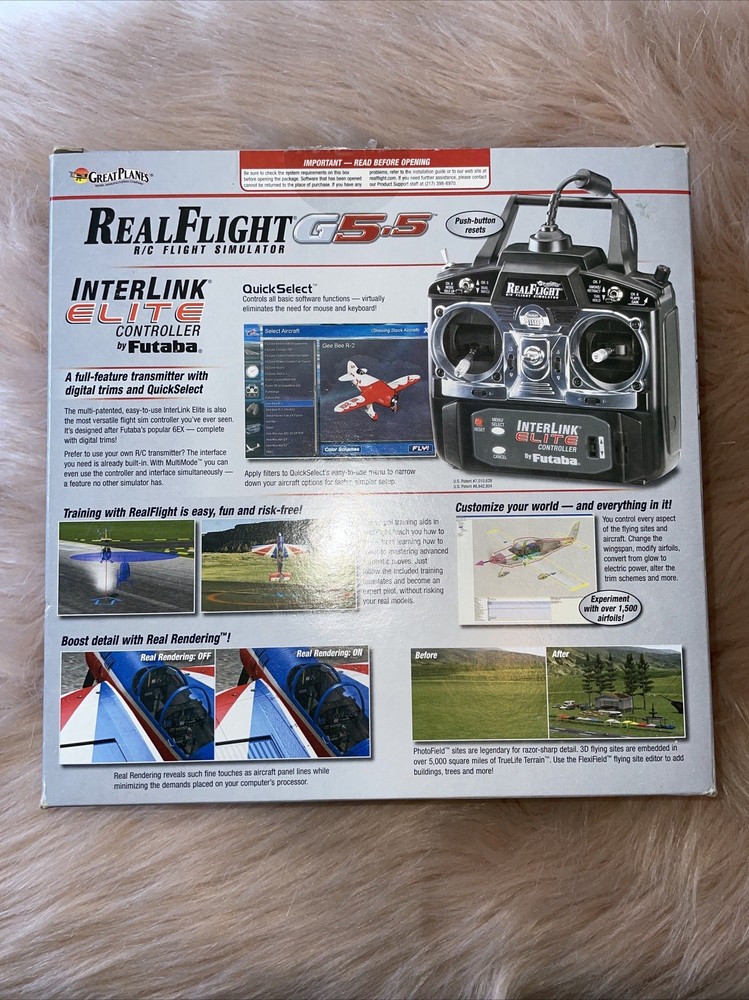 Real Flight Remote Control R/C Simulator G5.5 InterLink Elite Controller & RF7