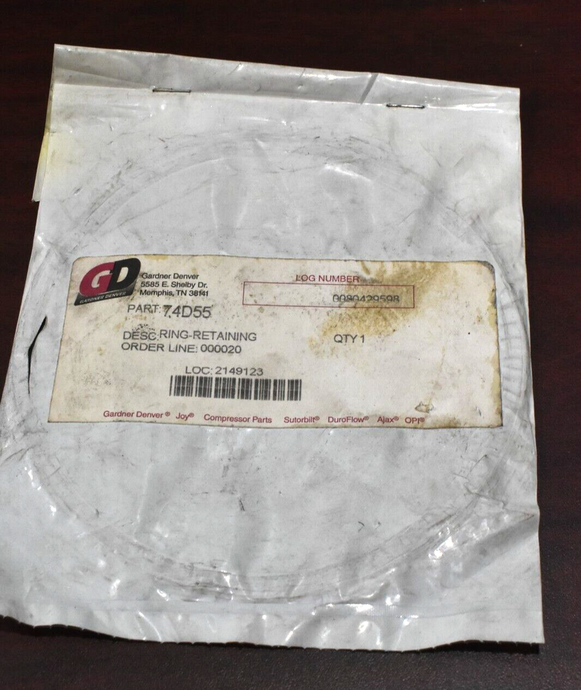 Gardner Denver 74D55 Retaining Ring Genuine NOS