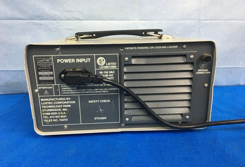Luxtec Fiber Optics 001300A Light Source Universal Series 1300 with Light Cable