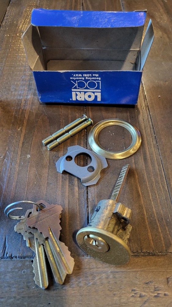 Lori Lock Solid Brass Rim Cylinder Lock Set Quantity 3 Keyed Different