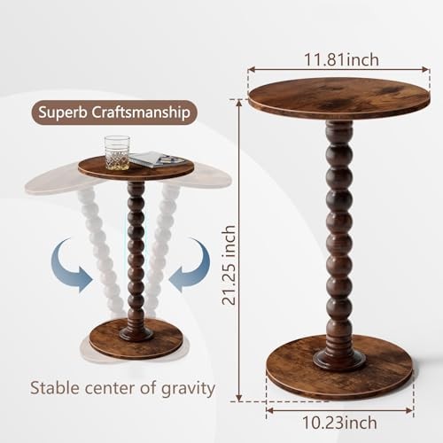 Drink Table, Drink Tables for Small Spaces, Modern Accent Nightstand with