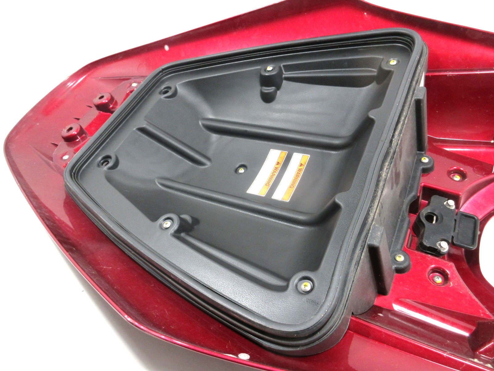 OEM HONDA 2005 F-12X TURBO AQUATRAX GPS BURGUNDY RED FRONT HOOD ASSEMBLY & LATCH